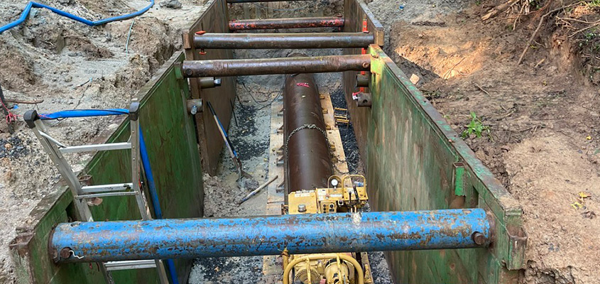 ariel view of underground work